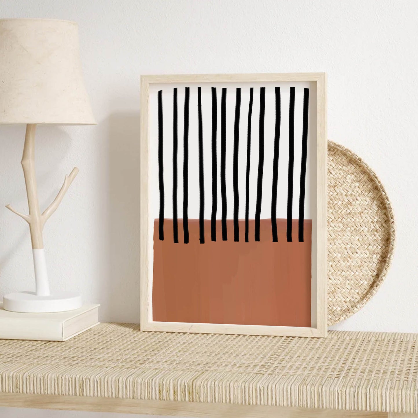 Minimalista abstracta, boho beige 10