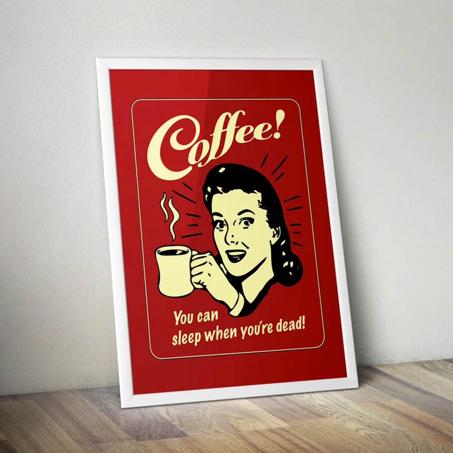 Poster vintage Cafe - You can stop when you are dead 118