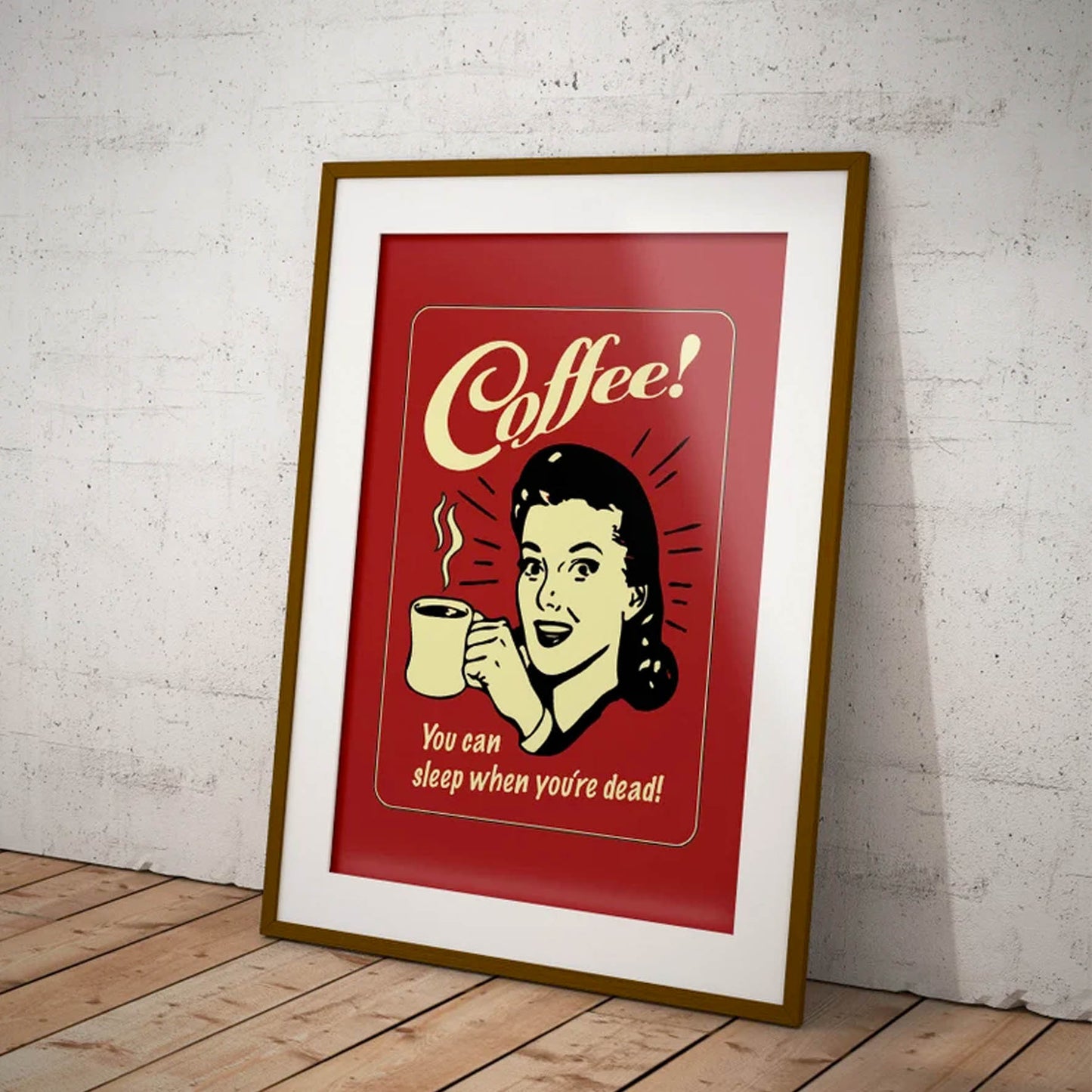 Poster vintage Cafe - You can stop when you are dead 118