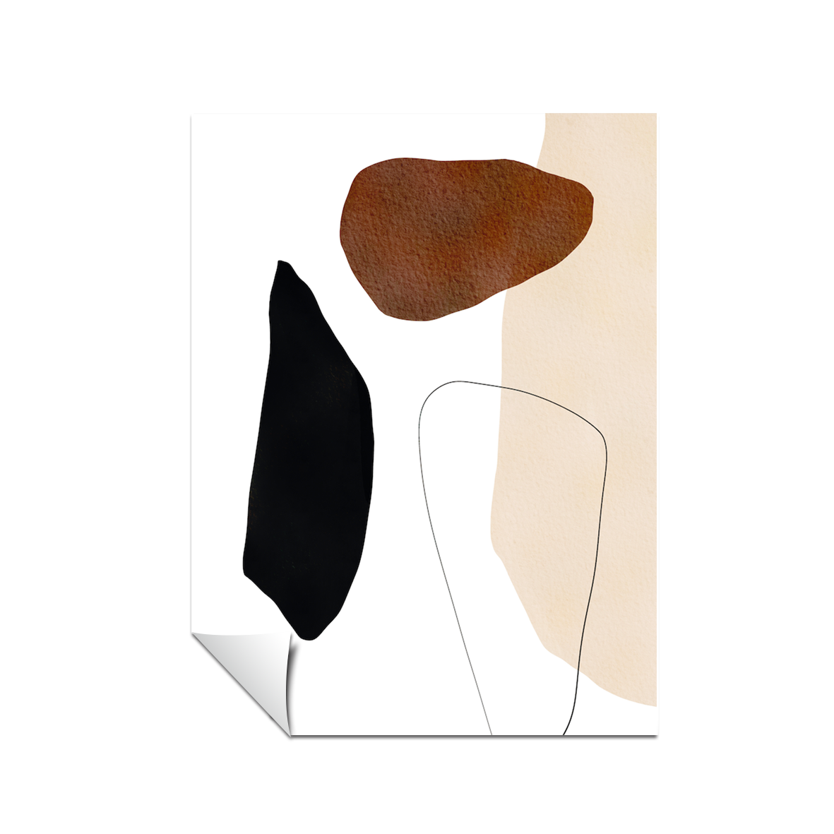 Minimalista abstracta, boho beige 12