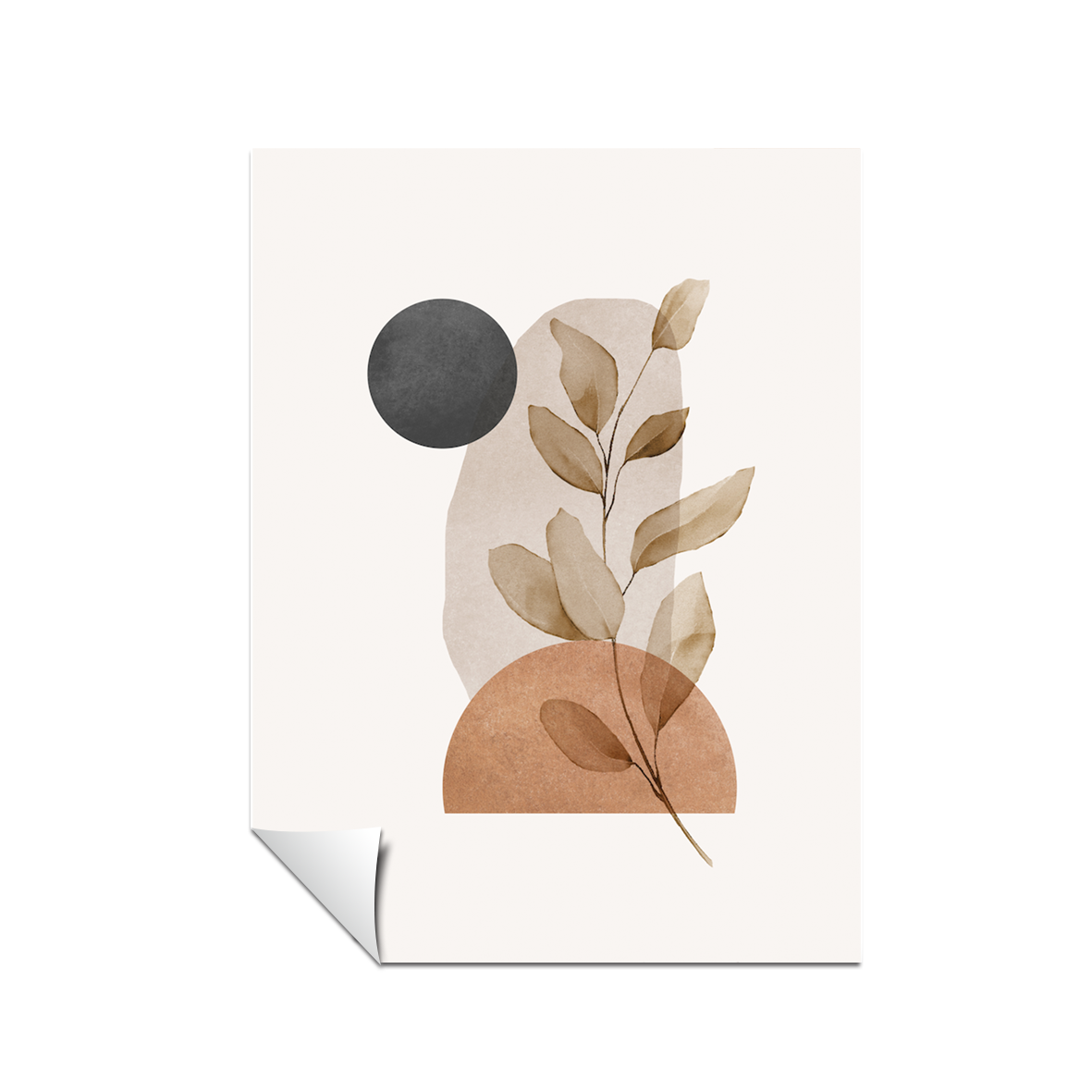 Minimalista abstracta, boho beige 14