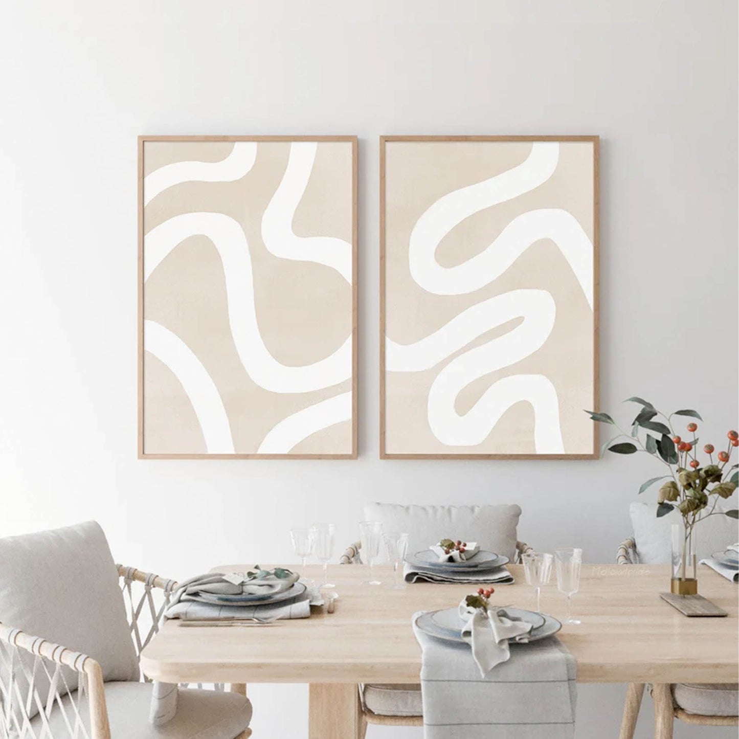 Conjunto de 2 set abstracto minimalista moderno 15-16