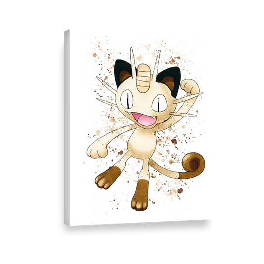 Pokemon arte de acuarela Meowth 167