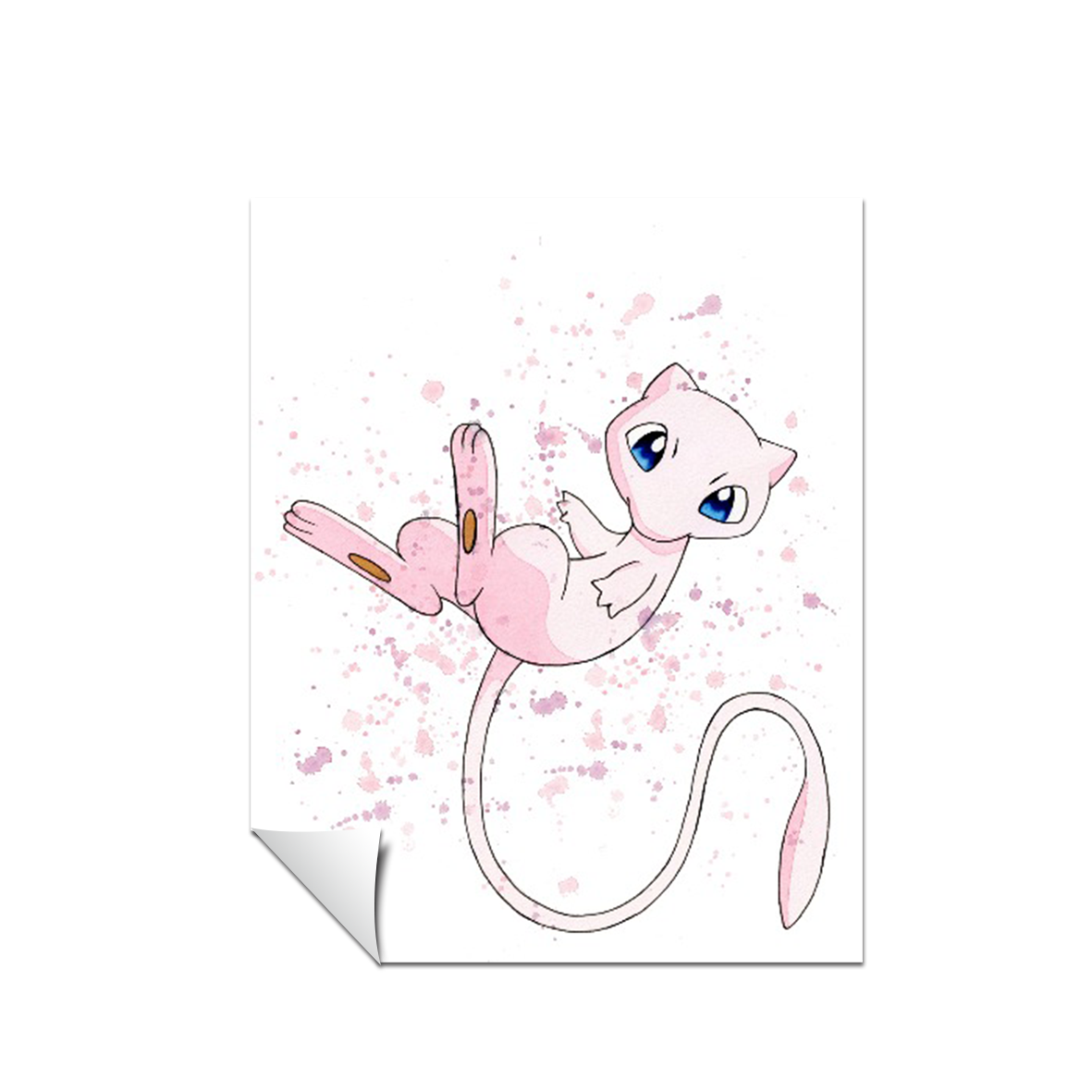 Pokemon arte de acuarela Mew 168