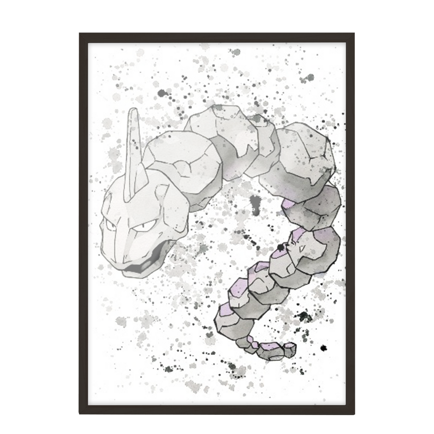 Pokemon arte de acuarela Onix 169