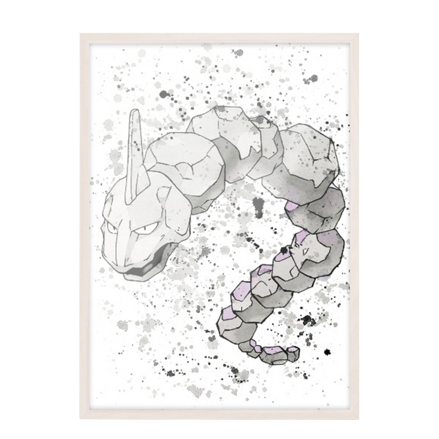 Pokemon arte de acuarela Onix 169
