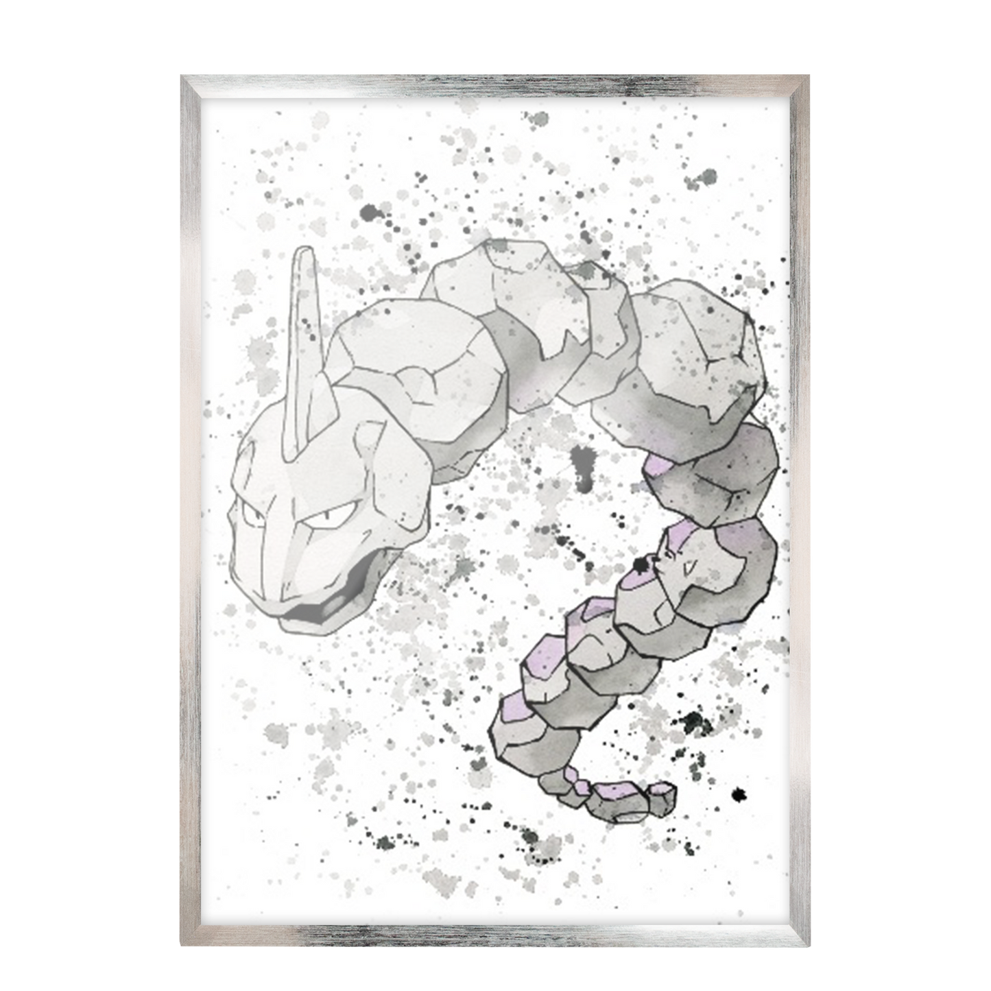 Pokemon arte de acuarela Onix 169
