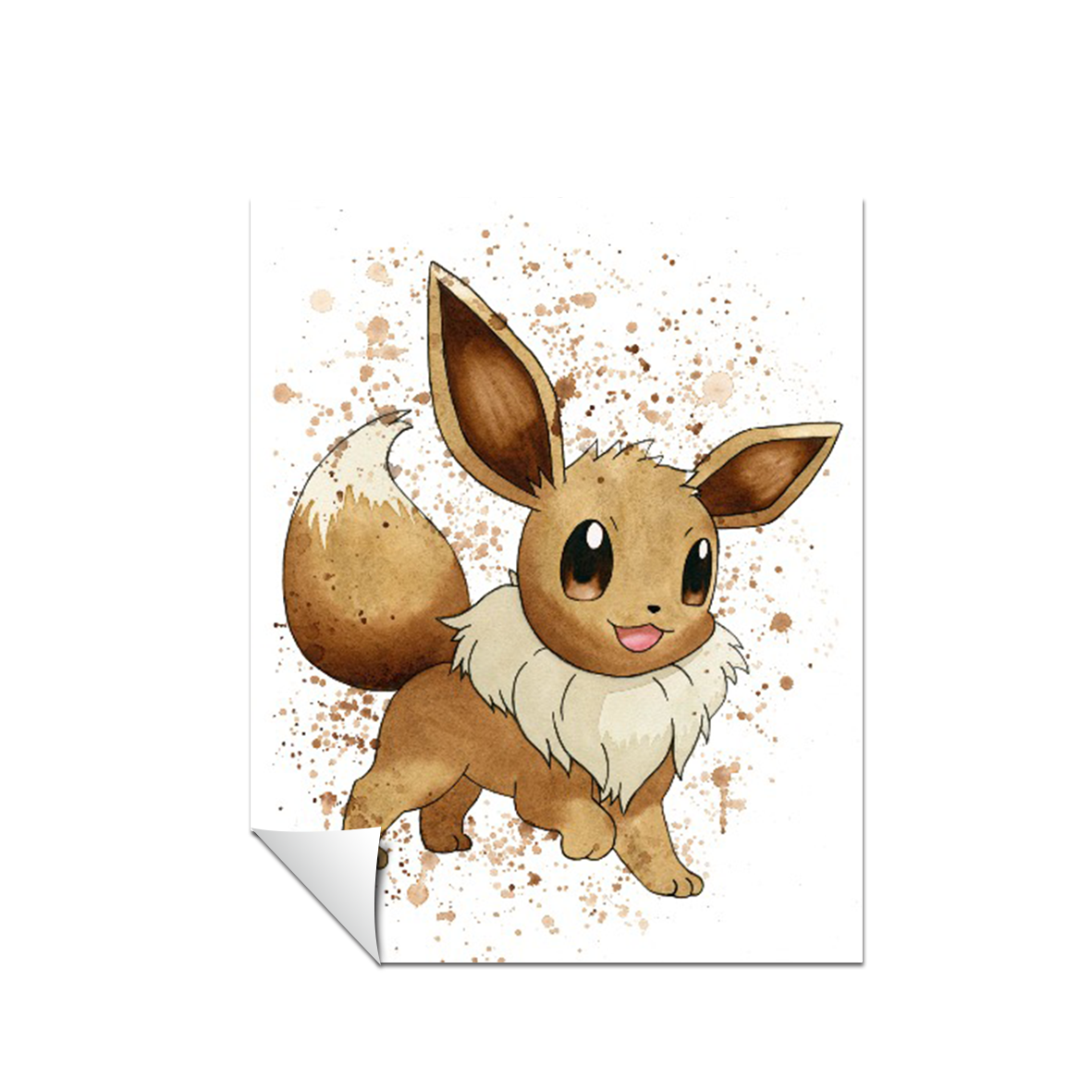 Pokemon arte de acuarela Eevee 172