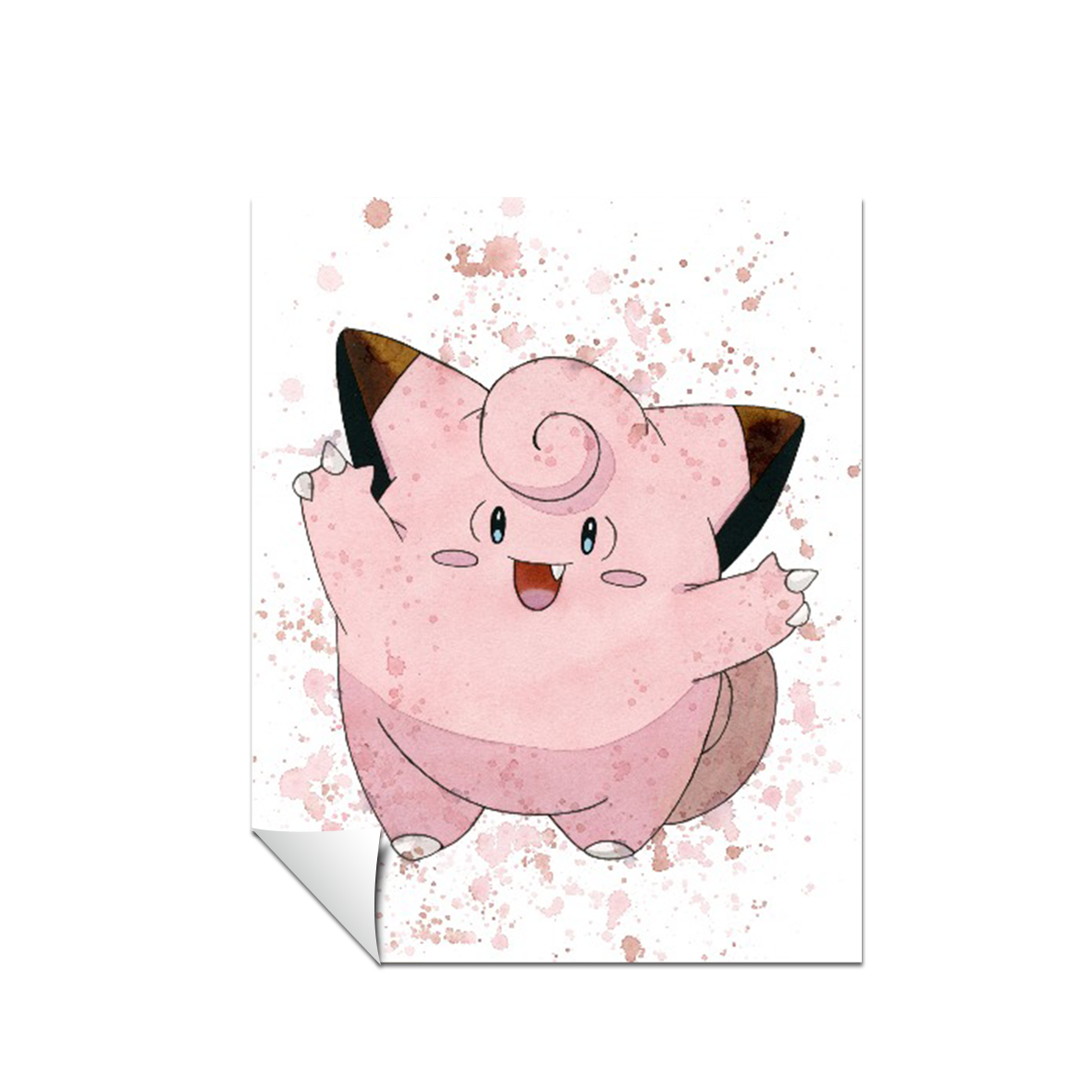 Pokemon arte de acuarela Clefairy 173