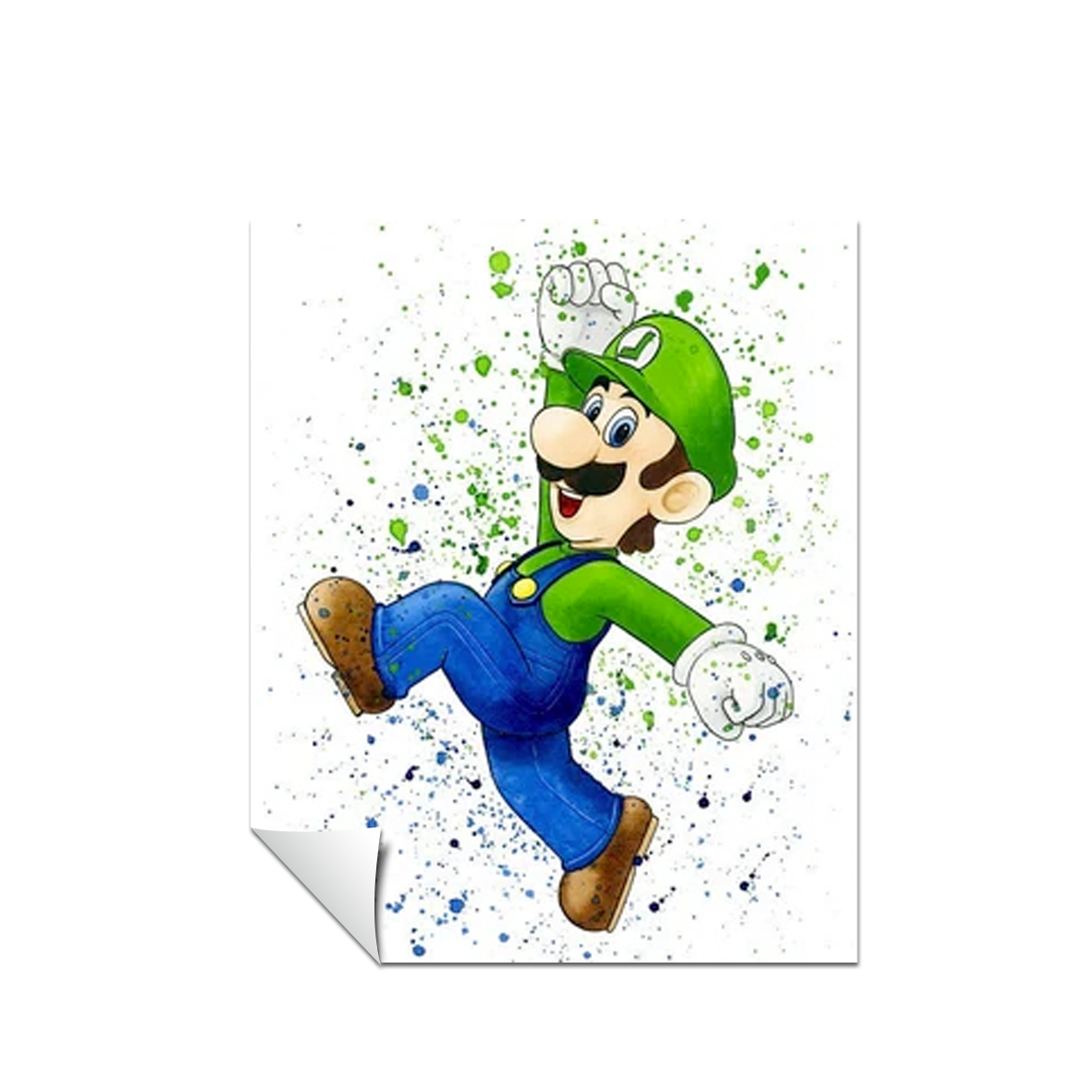 Super Mario Luigi Acuarela 176