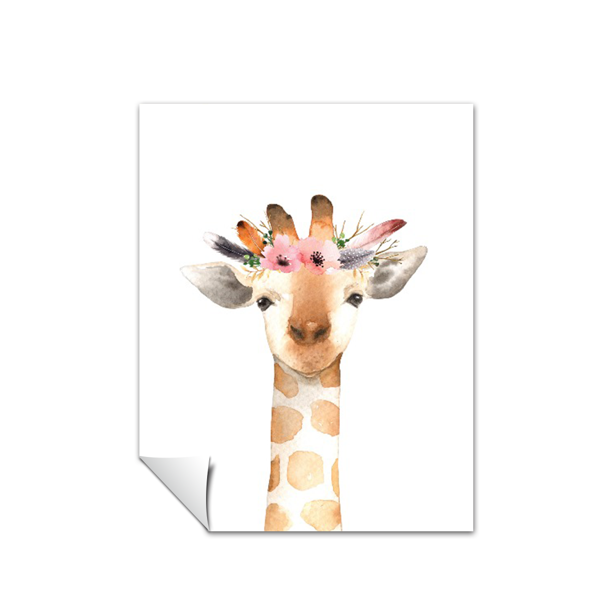 Animales Jirafa Flores decoración 184