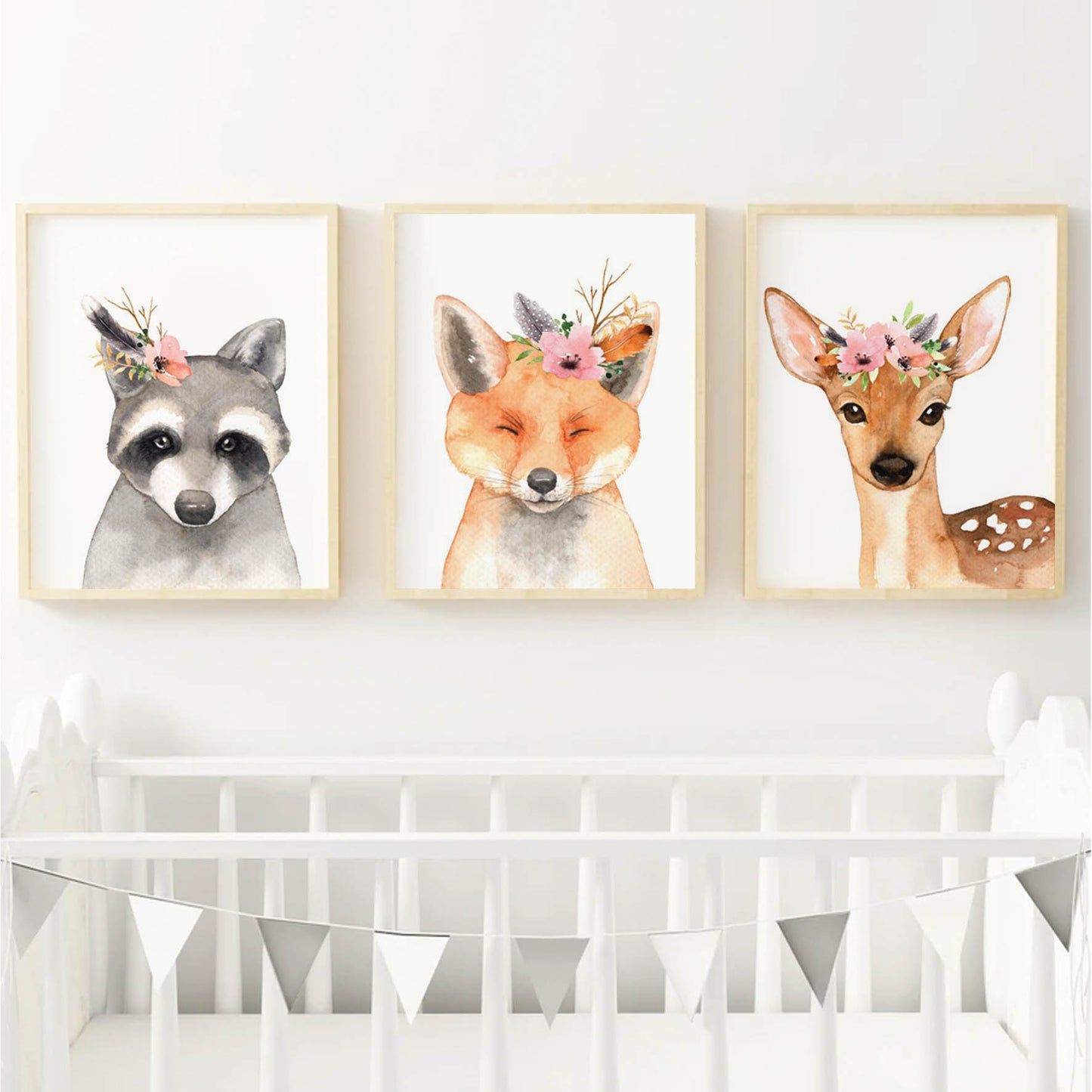 Animales zorro Flores decoración 188