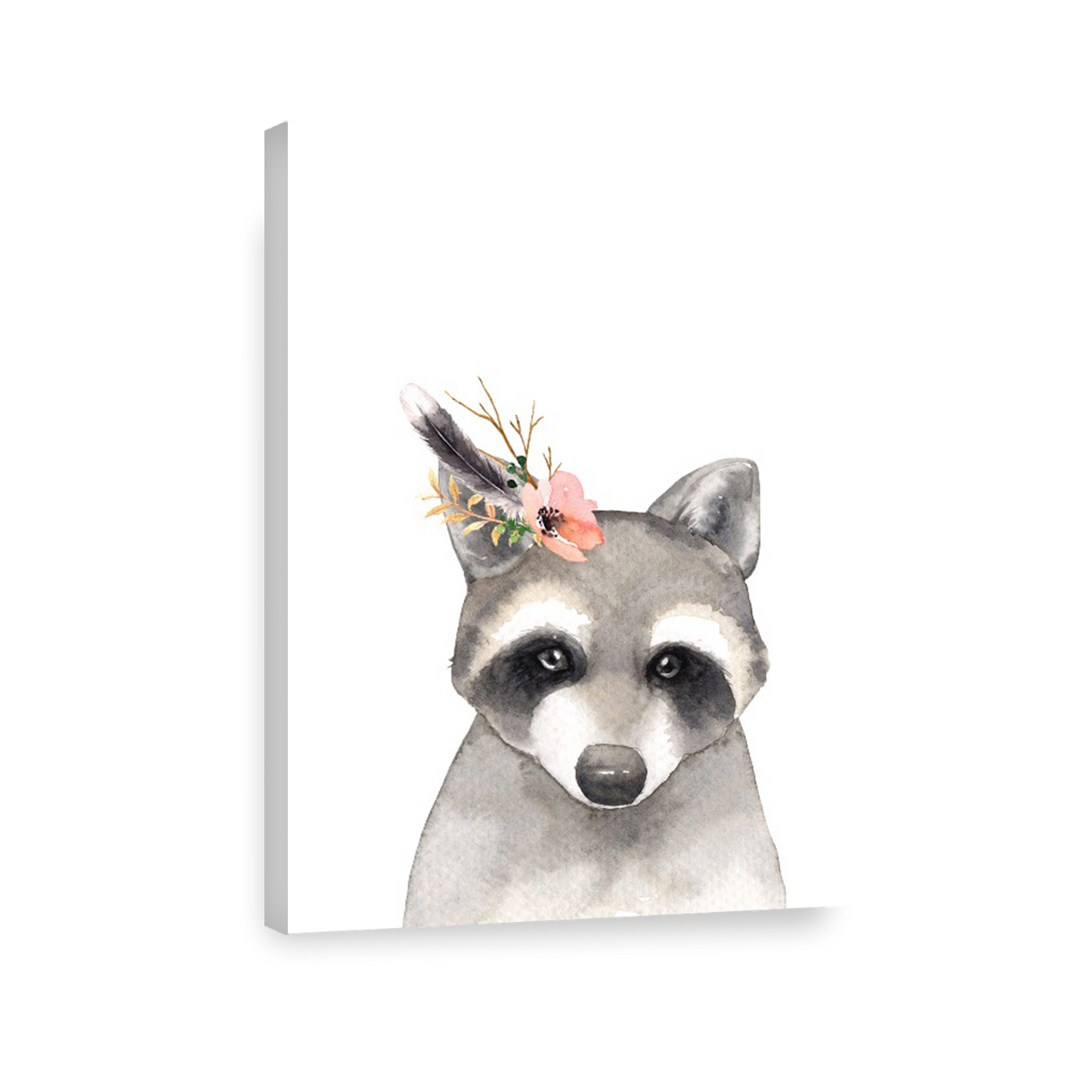 Animales mapache Flores decoración 189