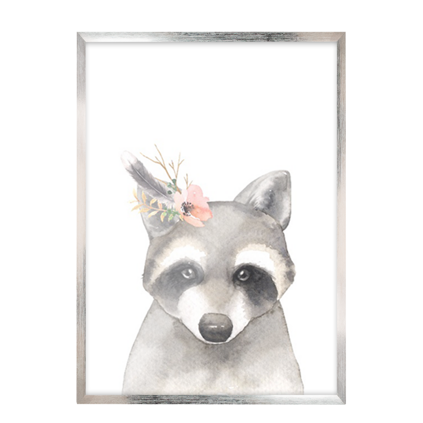 Animales mapache Flores decoración 189
