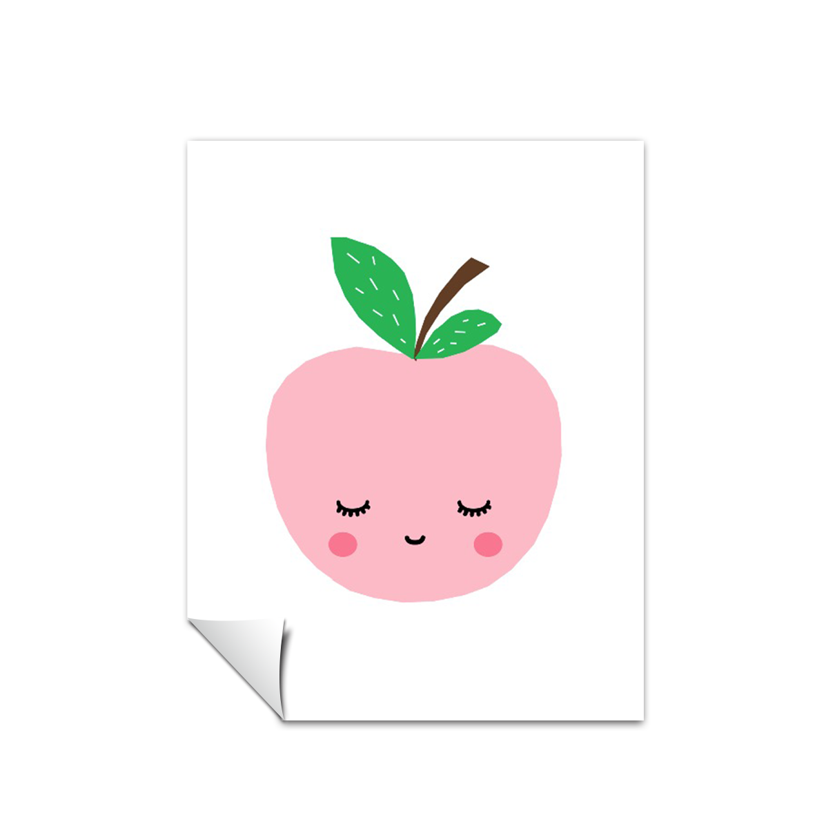 Ilustración Frutas Manzana, decoración 196