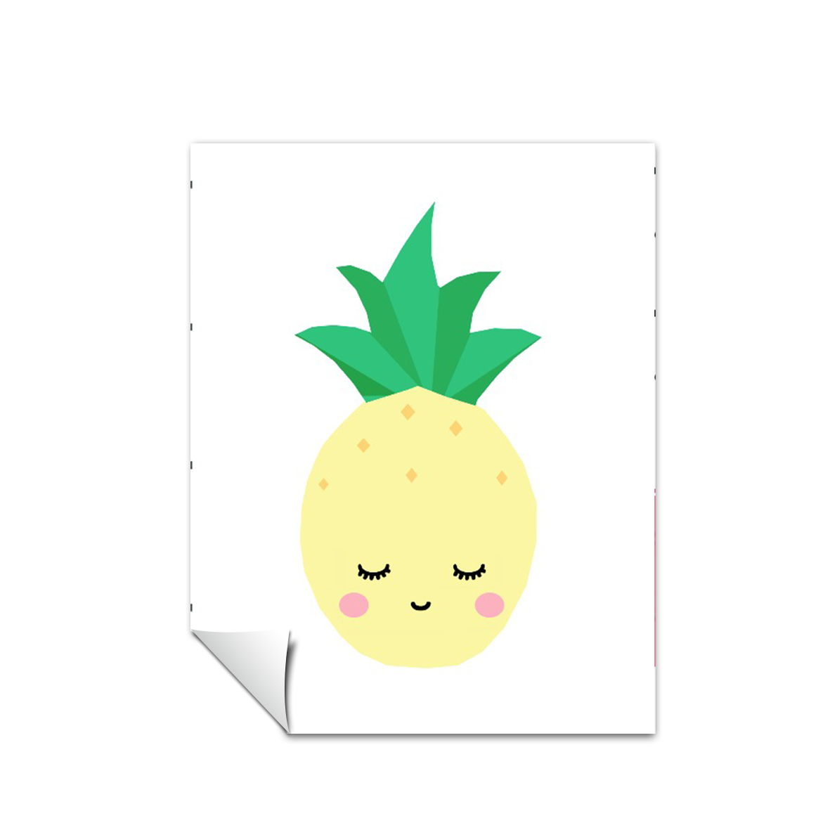 Ilustración Frutas Piña, decoración 198