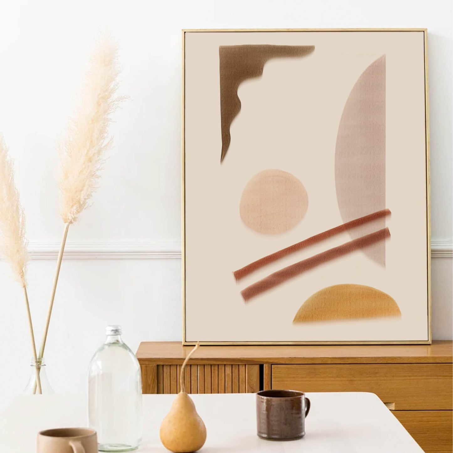 Minimalista abstracta, boho beige 21