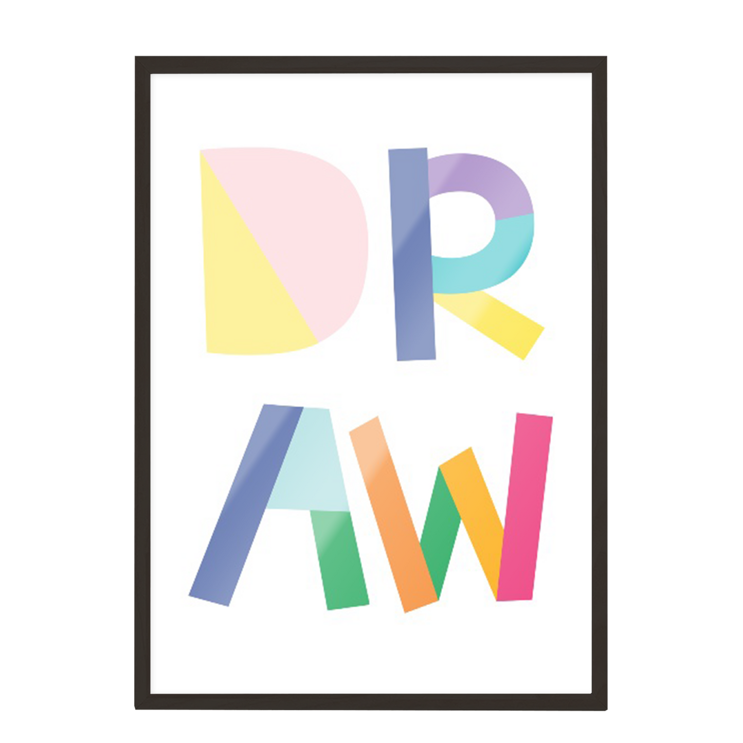 Ilustración letras colores Draw , decoración 215