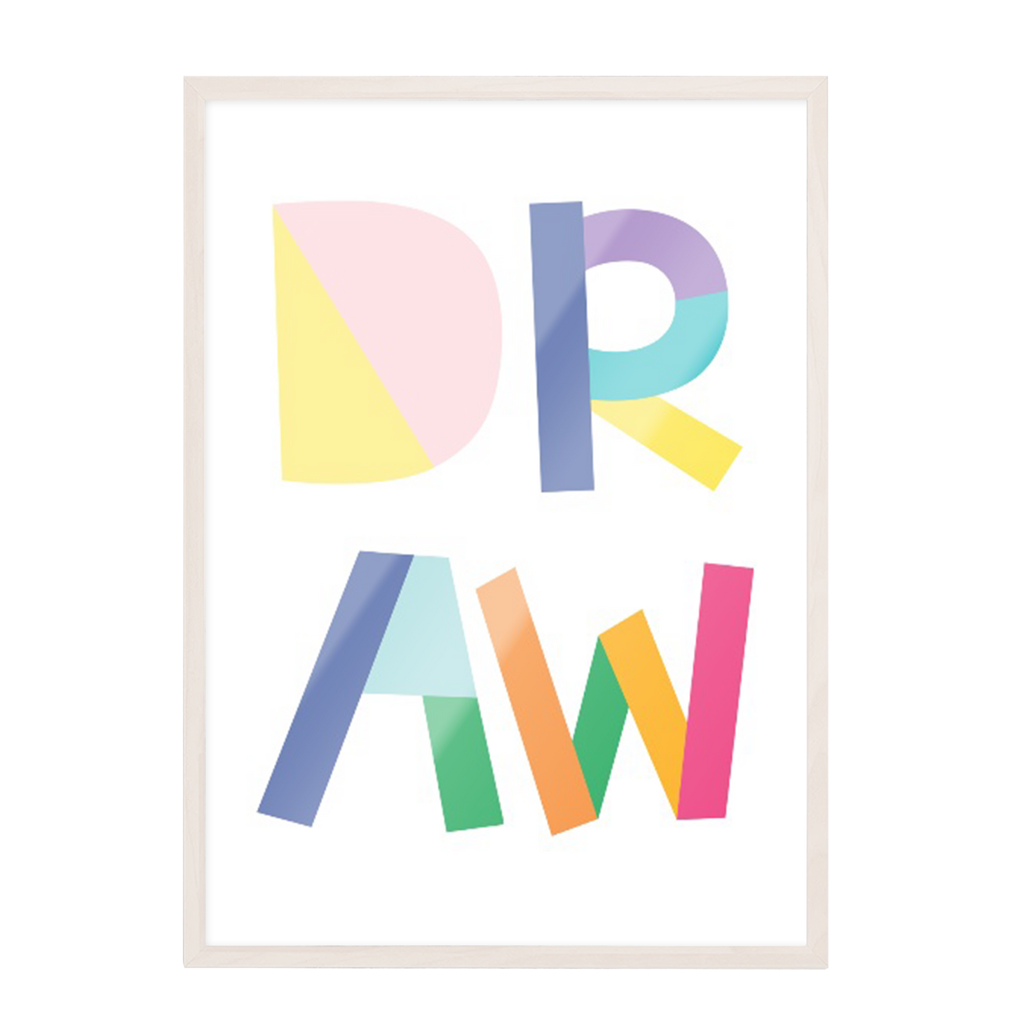 Ilustración letras colores Draw , decoración 215