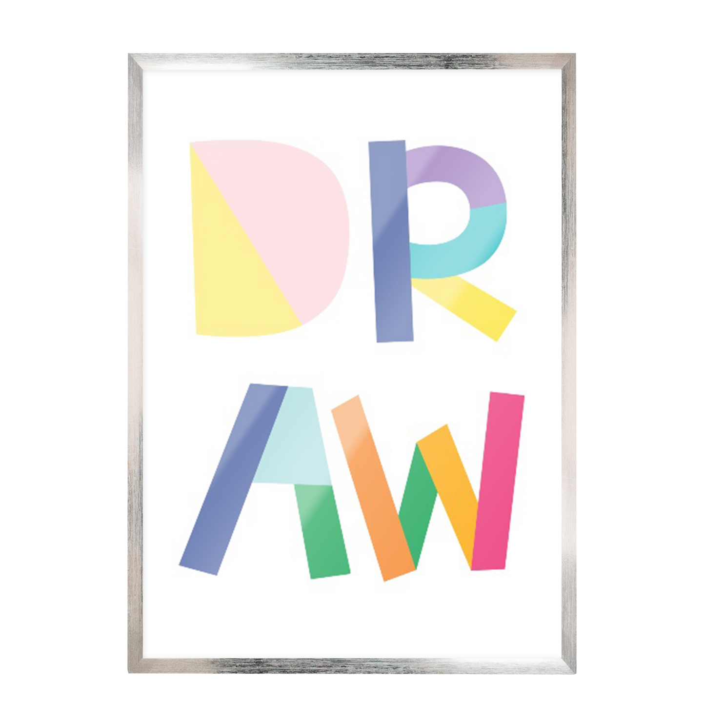 Ilustración letras colores Draw , decoración 215