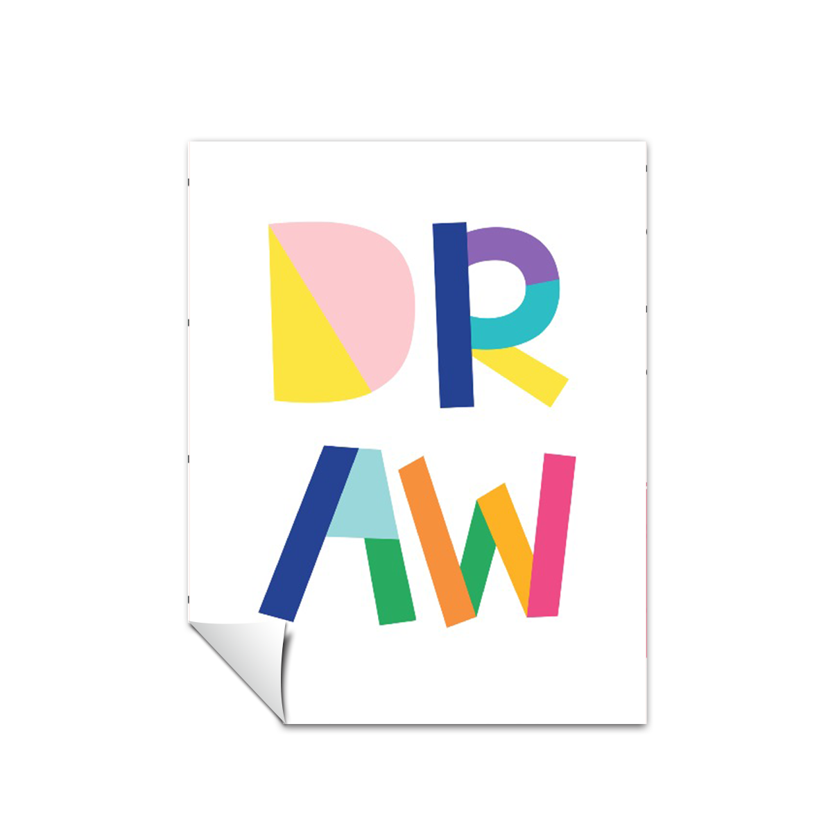 Ilustración letras colores Draw , decoración 215