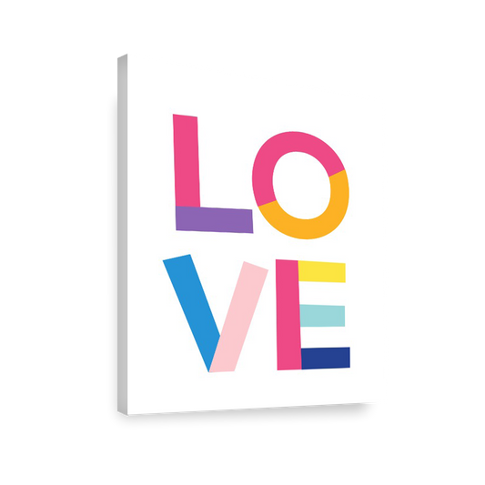 Ilustración letras colores Love , decoración 218