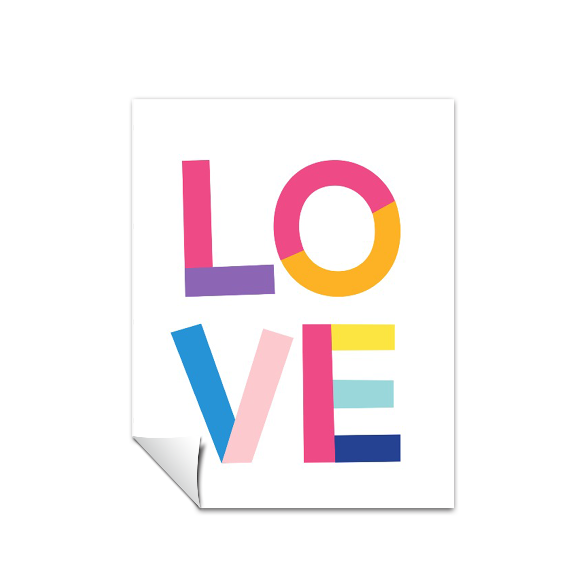 Ilustración letras colores Love , decoración 218
