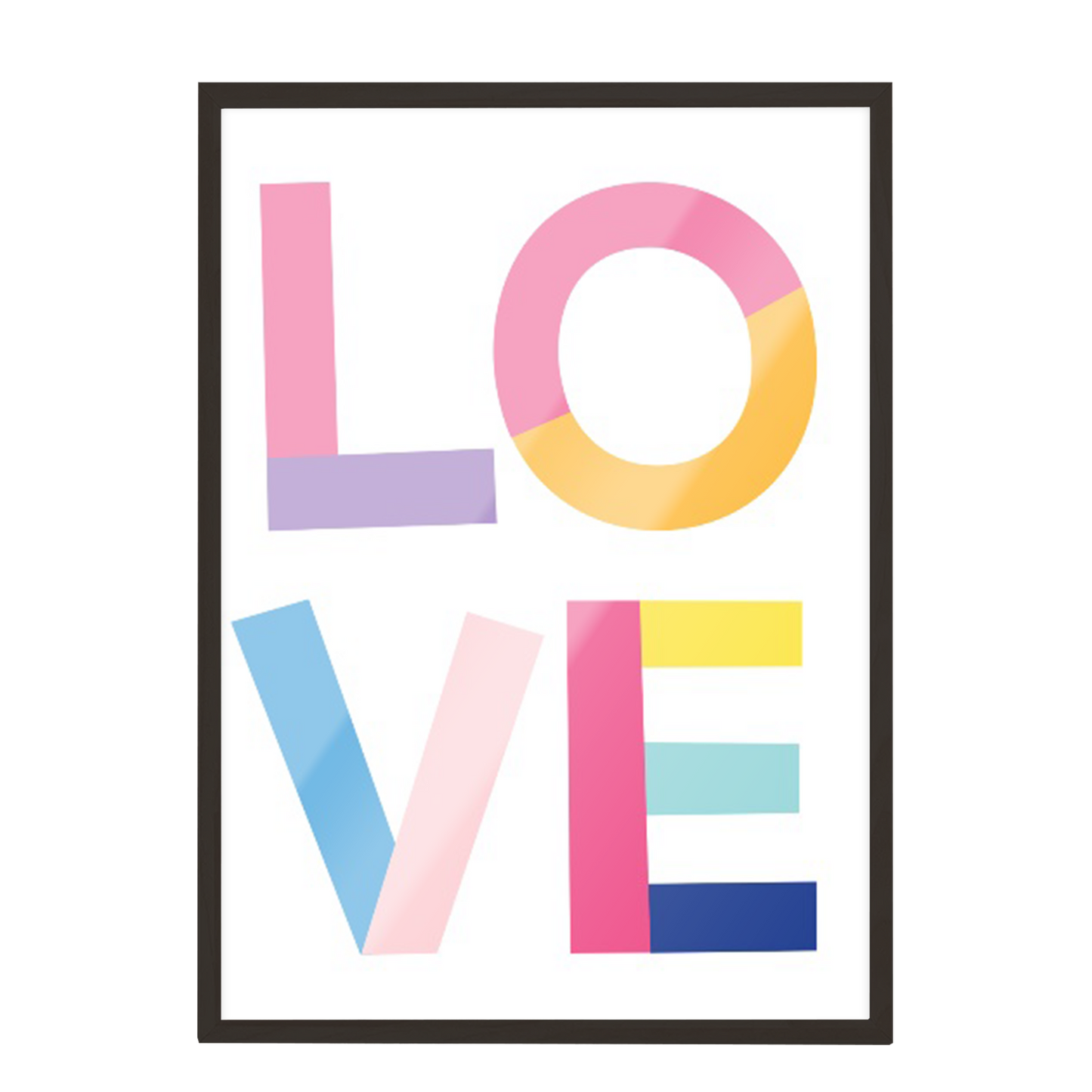 Ilustración letras colores Love , decoración 218