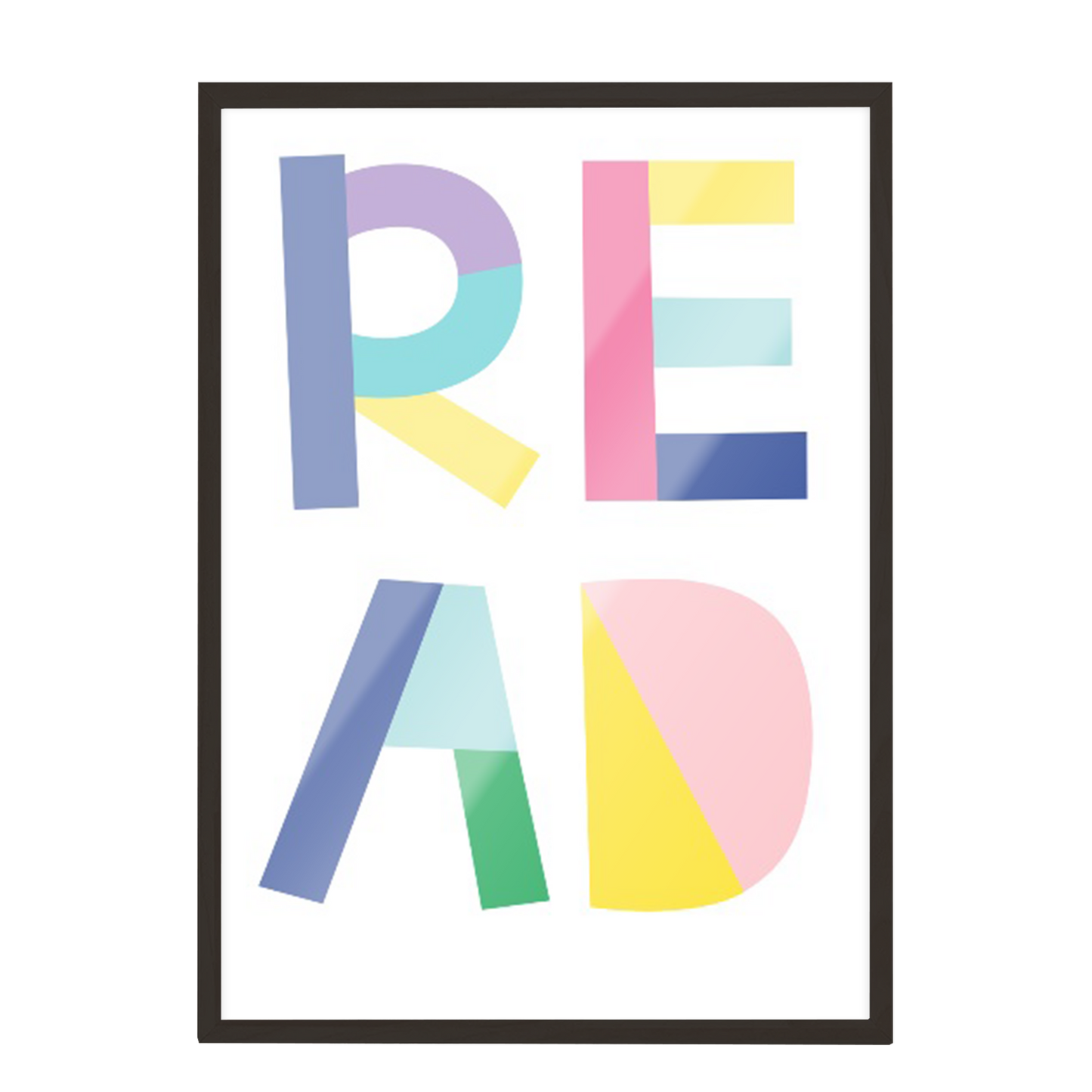 Ilustración letras colores Read , decoración 220
