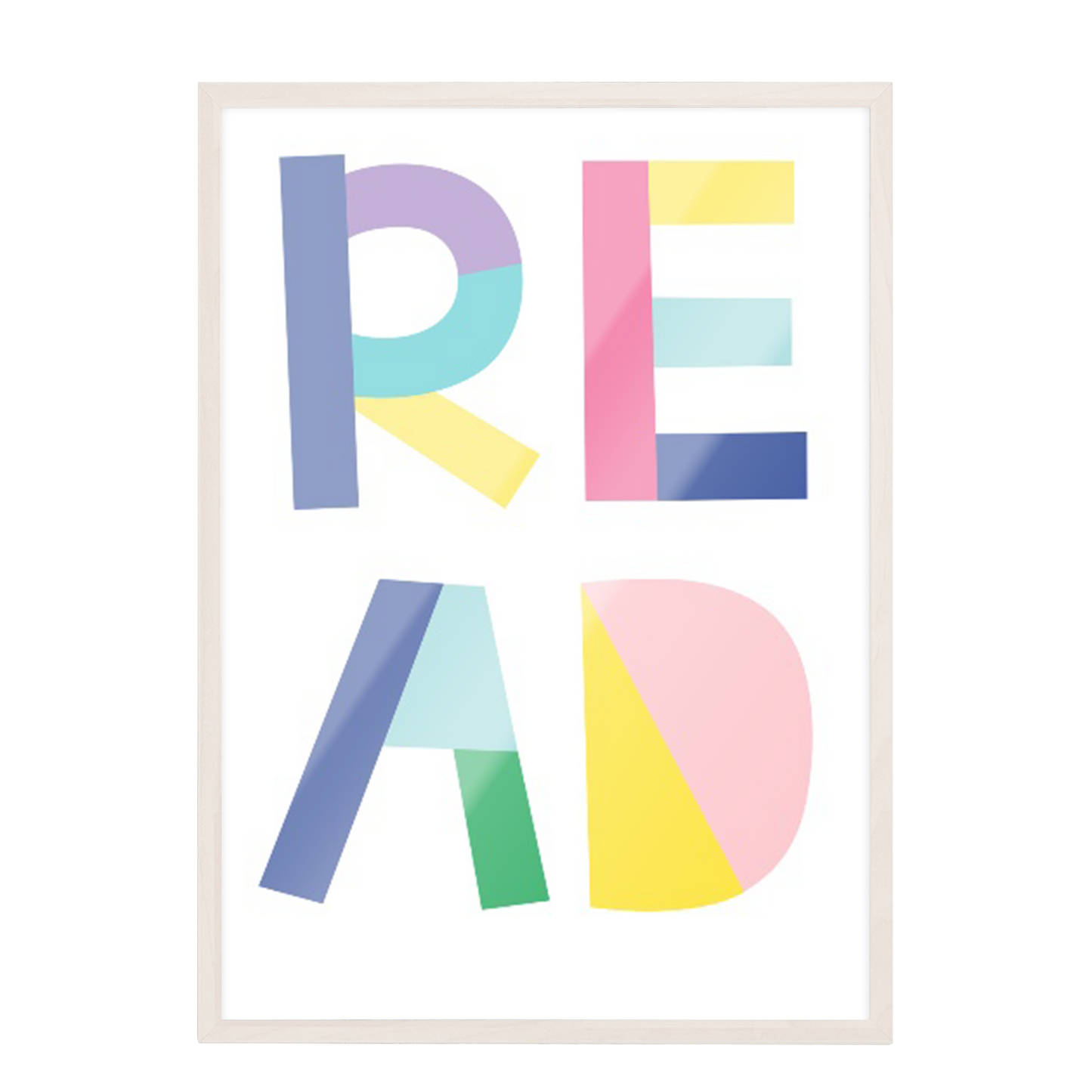 Ilustración letras colores Read , decoración 220