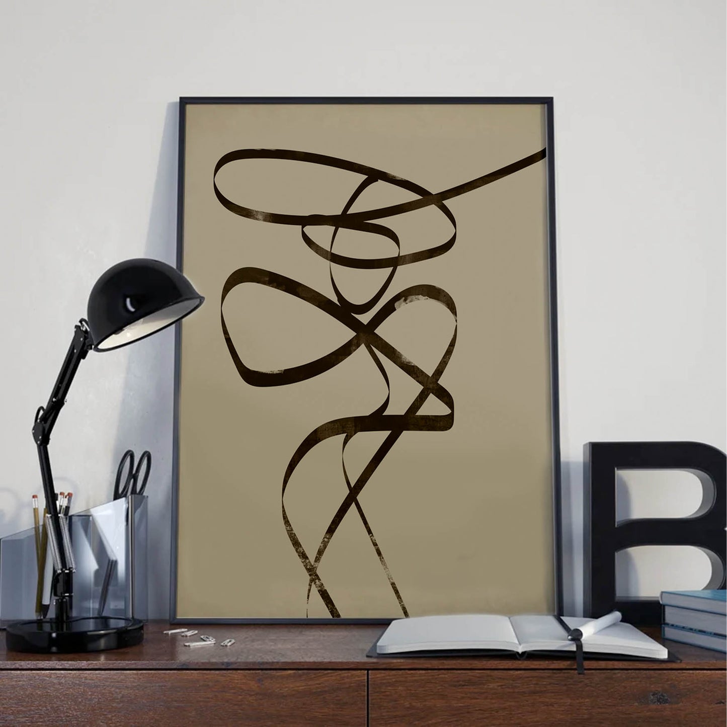 Minimalista abstracta, boho beige 23