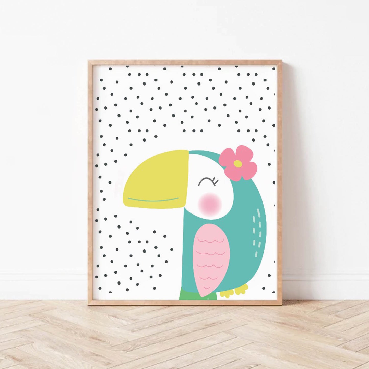 Ilustración Tucan puntos, decoración 233