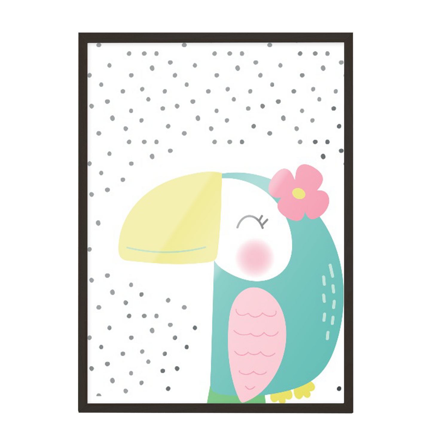 Ilustración Tucan puntos, decoración 233