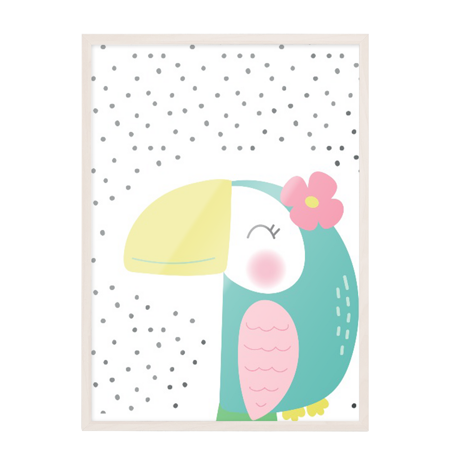 Ilustración Tucan puntos, decoración 233
