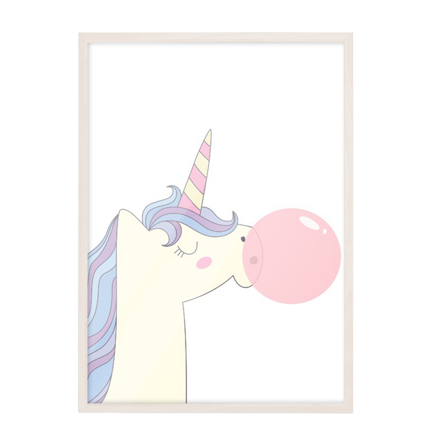 Copia de Ilustración Unicornio goma de mascar, decoración 237