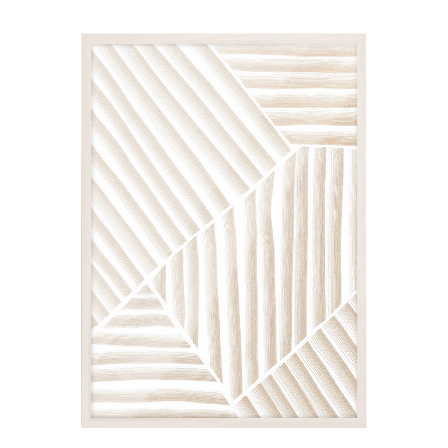 Pintura abstracta lineas beige, Arte marrón beige 24