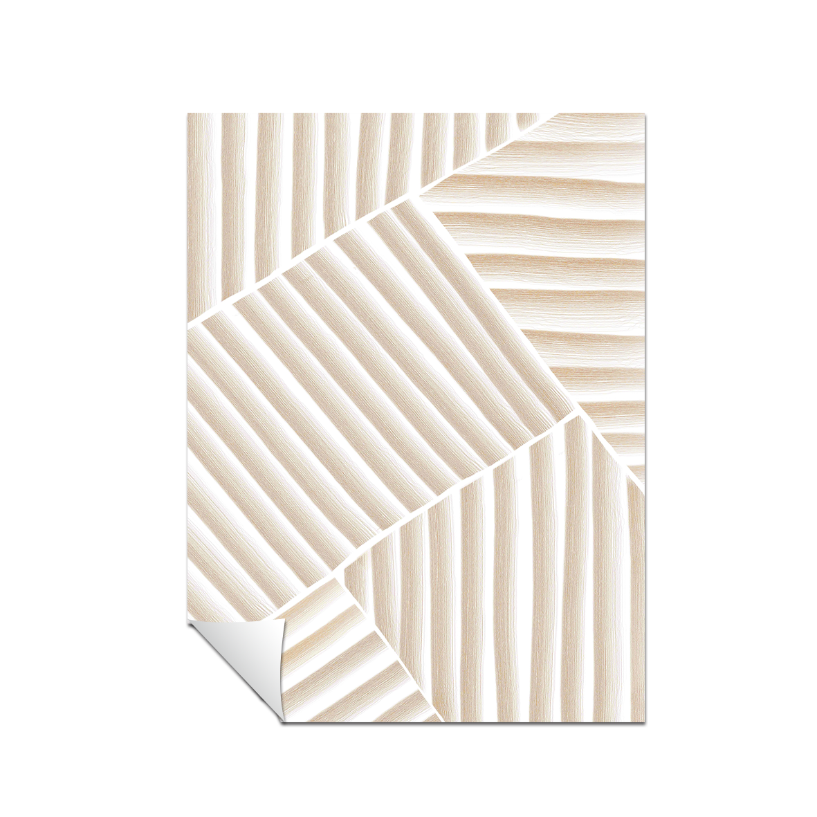 Pintura abstracta lineas beige, Arte marrón beige 25