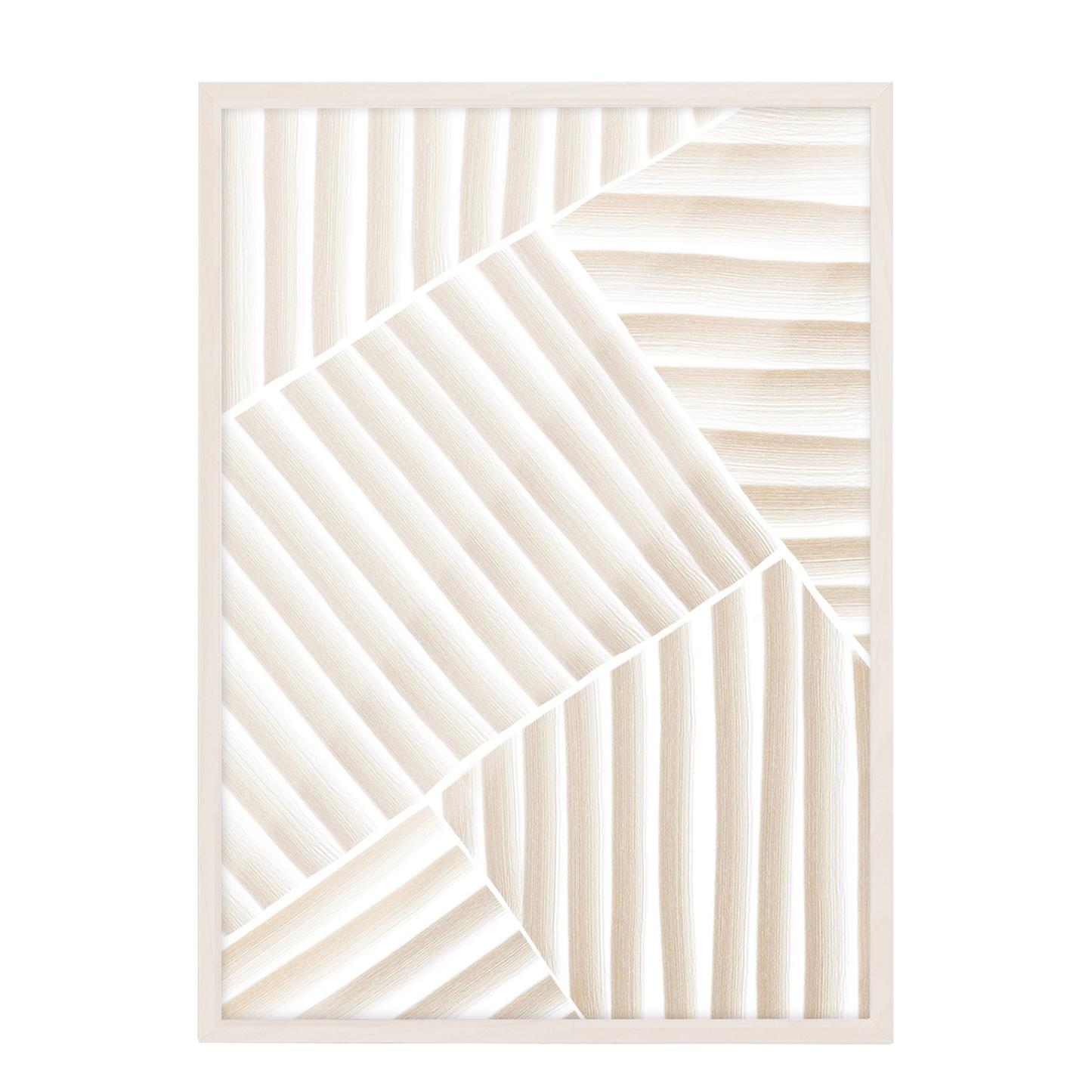 Pintura abstracta lineas beige, Arte marrón beige 25