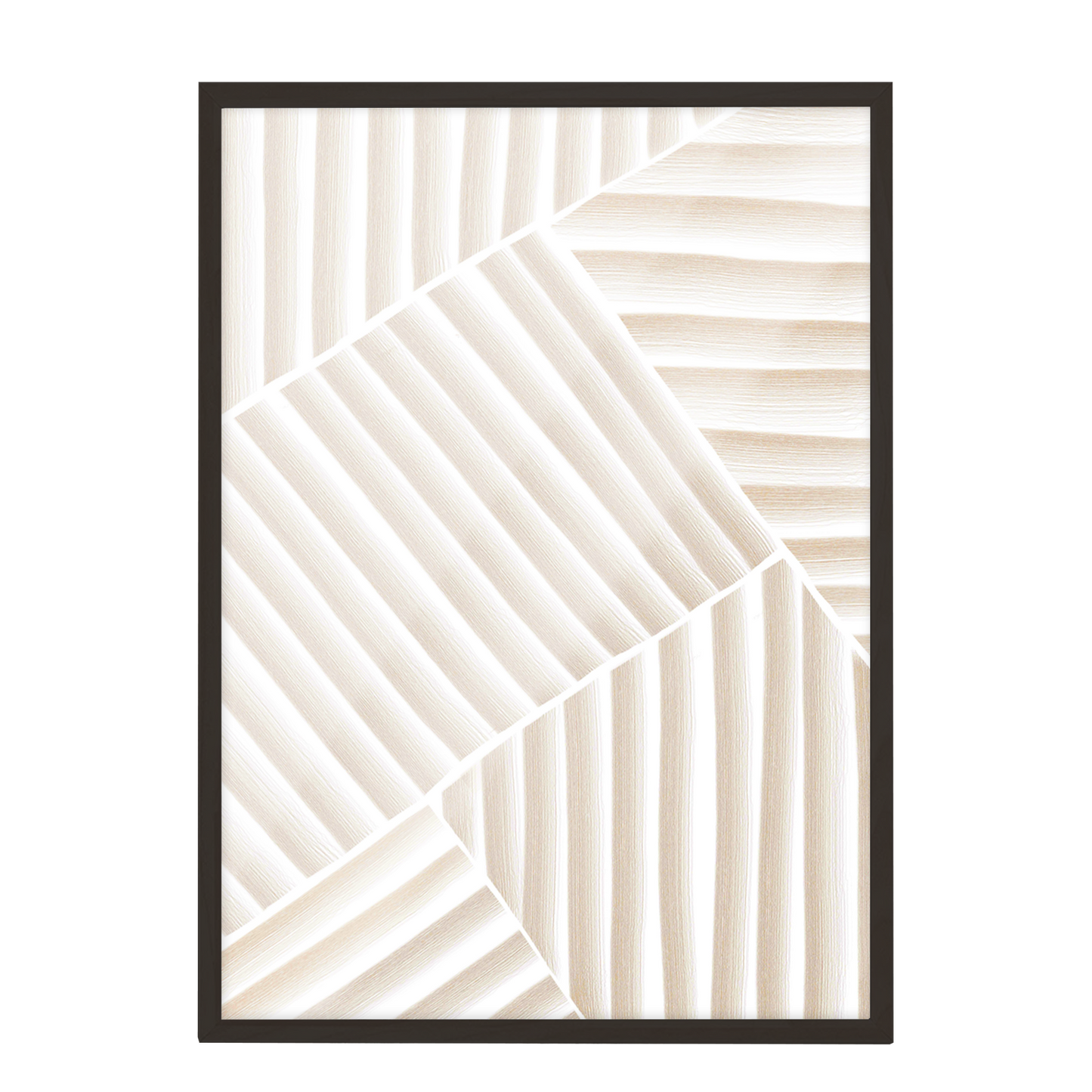 Pintura abstracta lineas beige, Arte marrón beige 25