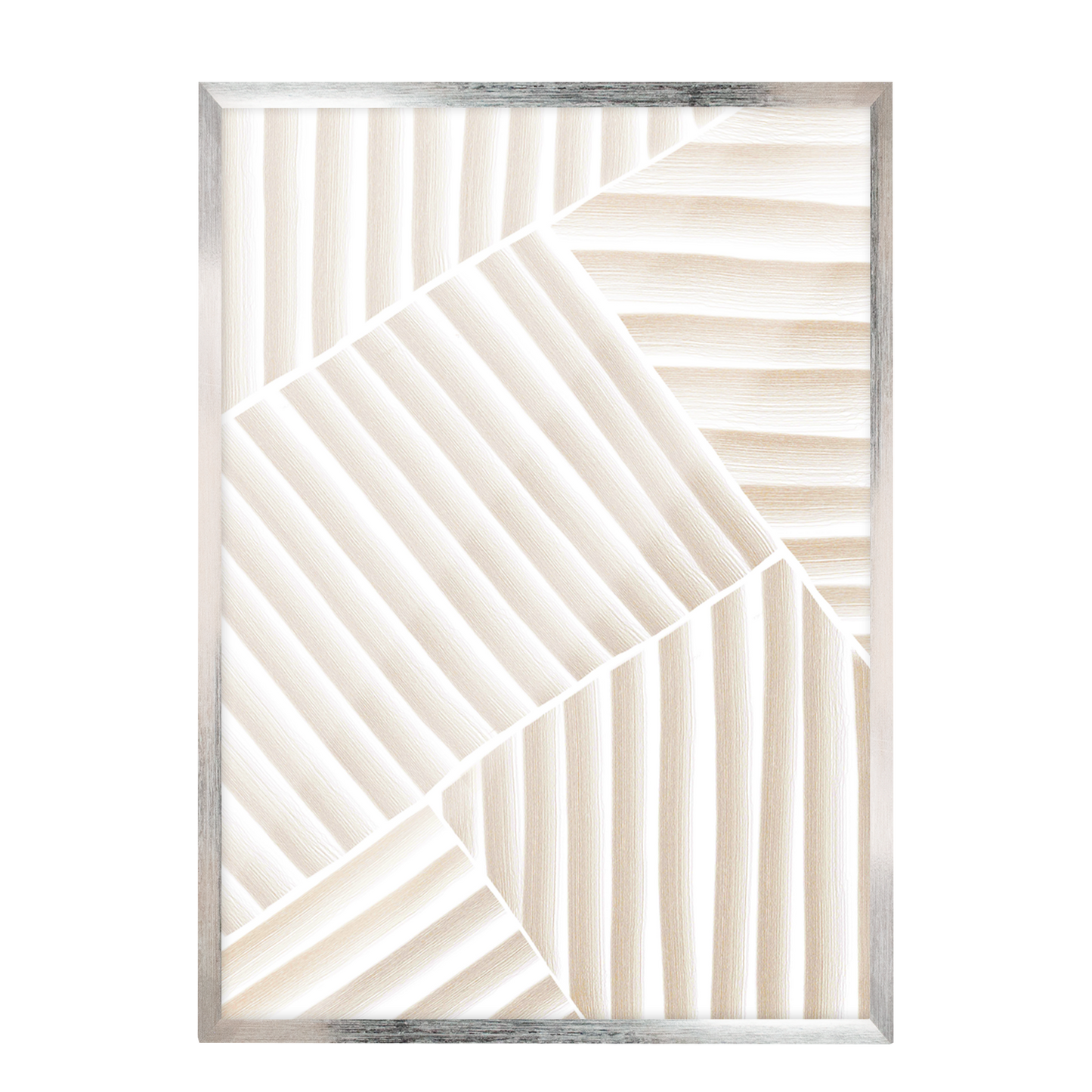 Pintura abstracta lineas beige, Arte marrón beige 25