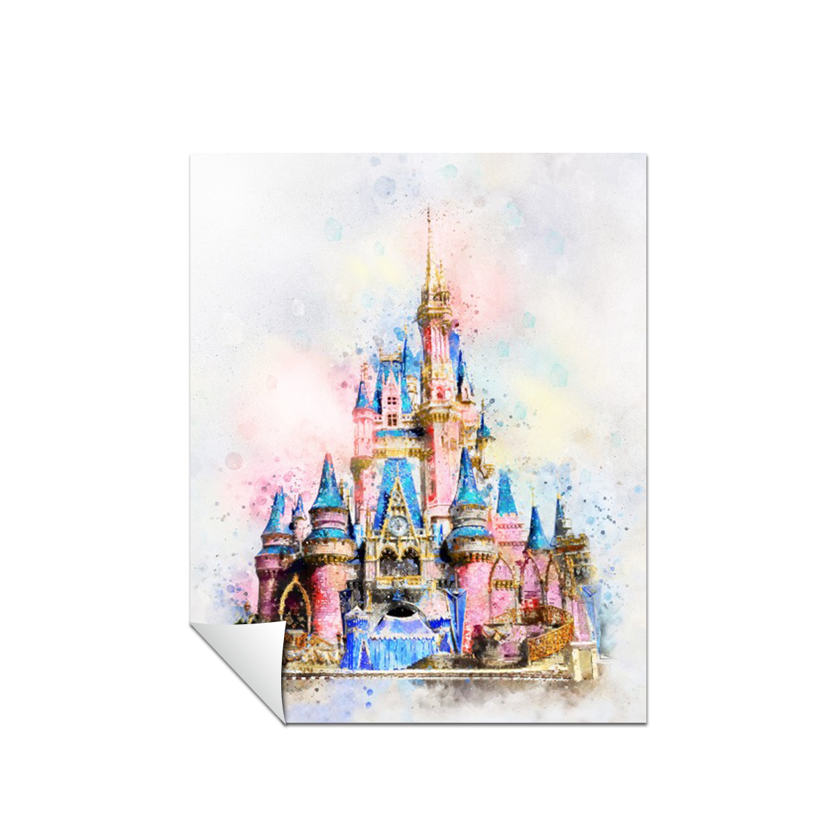 Disney Princesas Castillo ART Acuarela 283