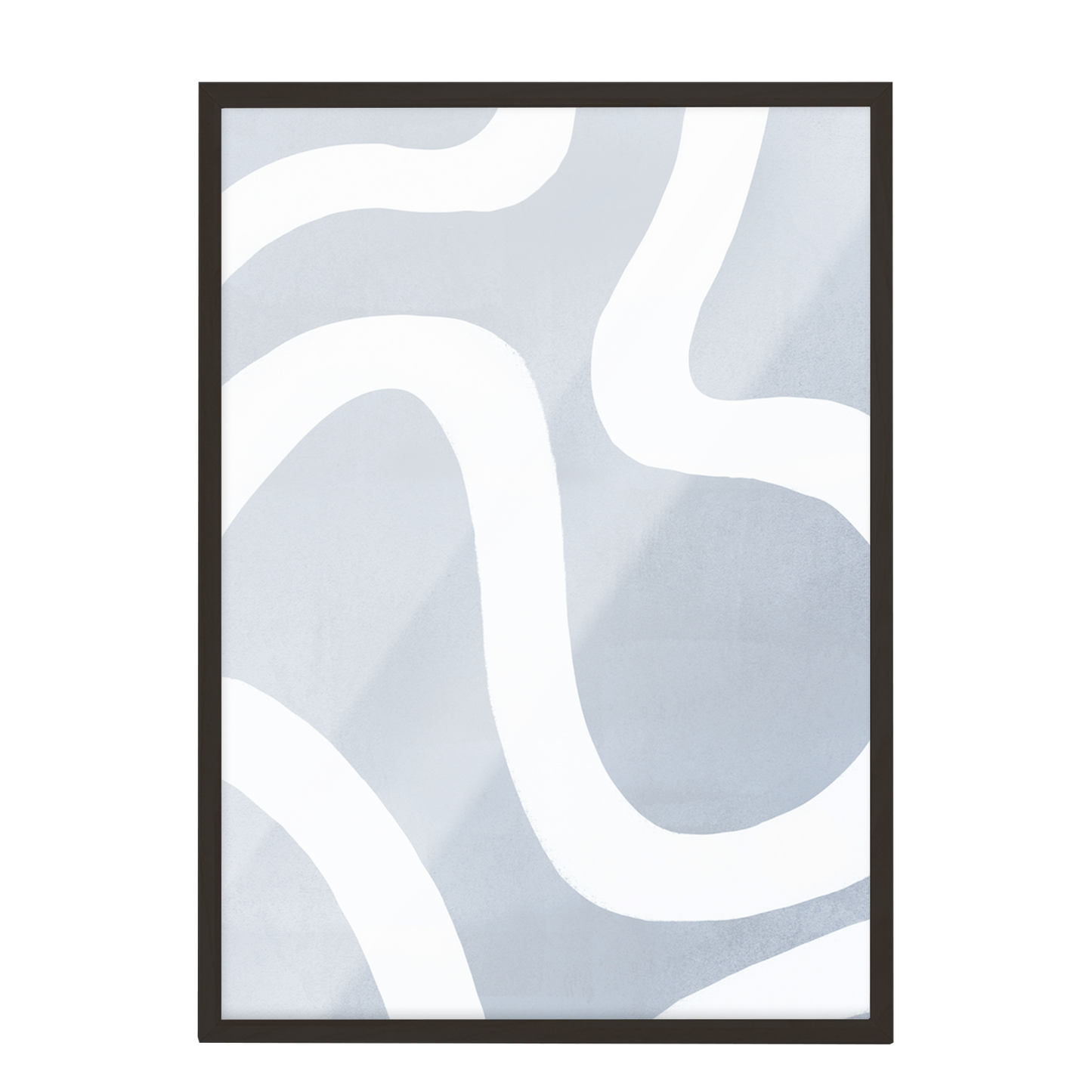 Pintura abstracta lineas azul, Arte marrón beige 31