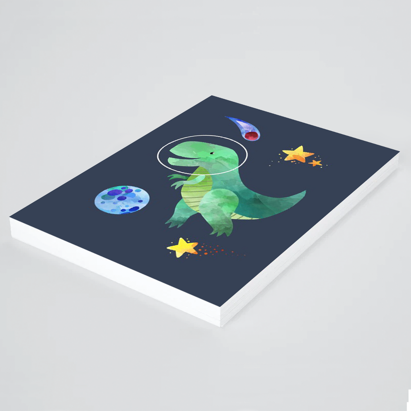 Ilustración dinosaurios espaciales, decoración 324