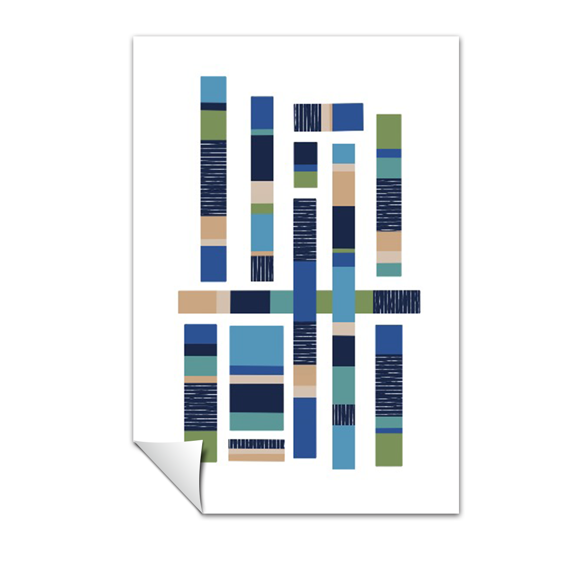pintura abstracta mosaico cuadrado 381
