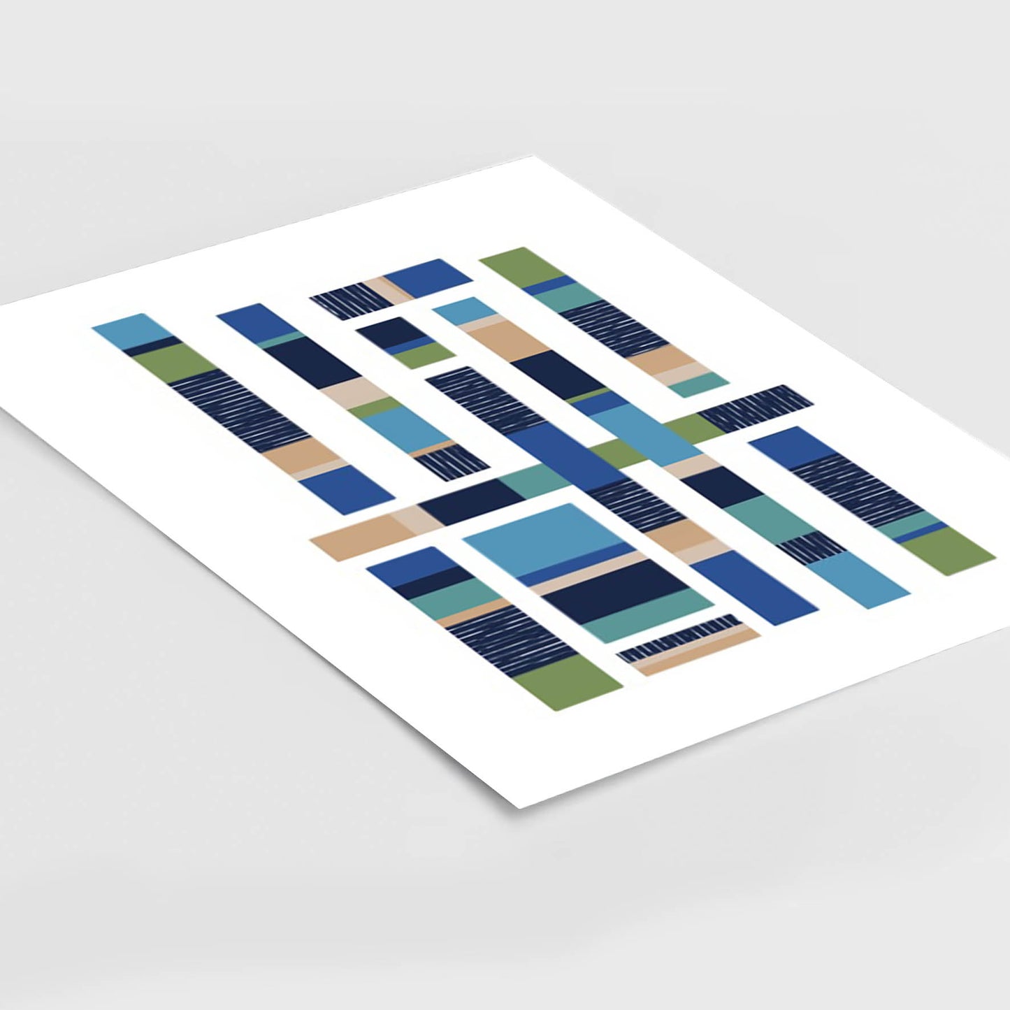 pintura abstracta mosaico cuadrado 381