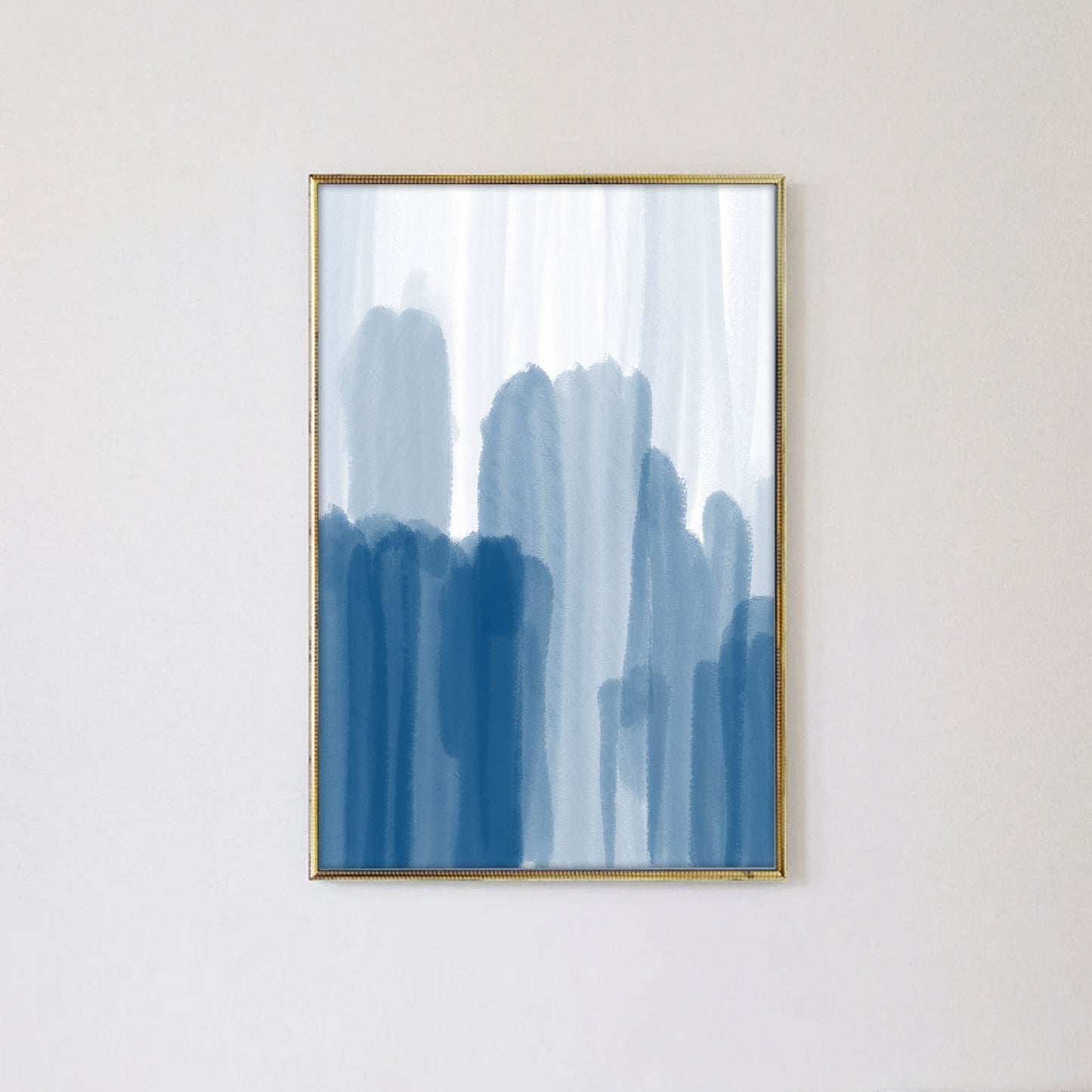 Pintura abstracta acuarela azul 48