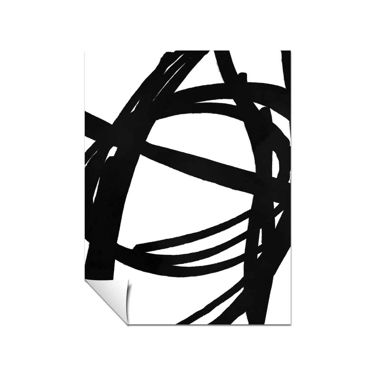 Conjunto de grabados modernos en blanco y negro formas abstractas 49