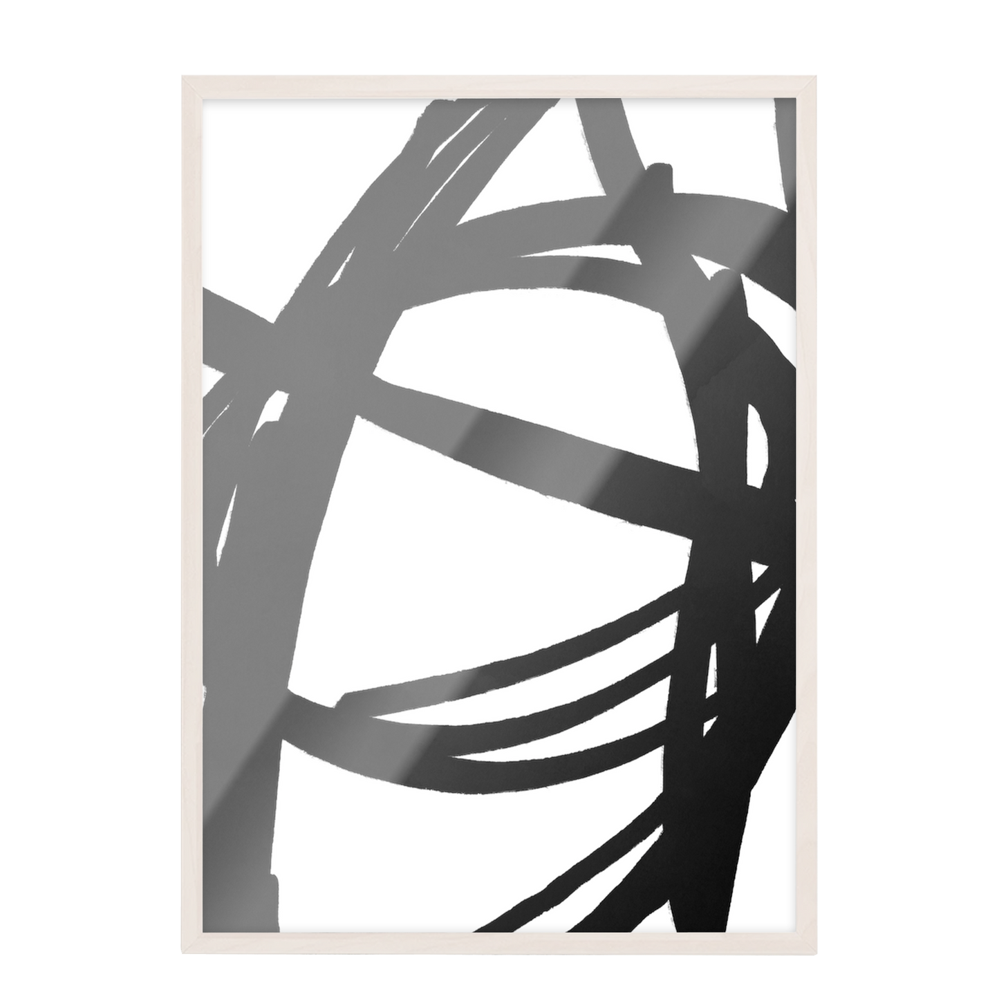 Conjunto de grabados modernos en blanco y negro formas abstractas 49