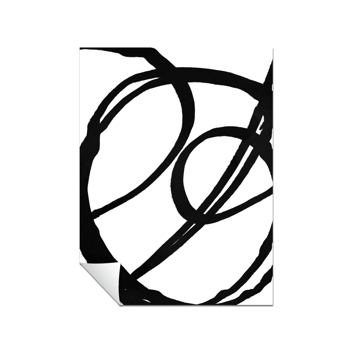 Conjunto de grabados modernos en blanco y negro formas abstractas 50
