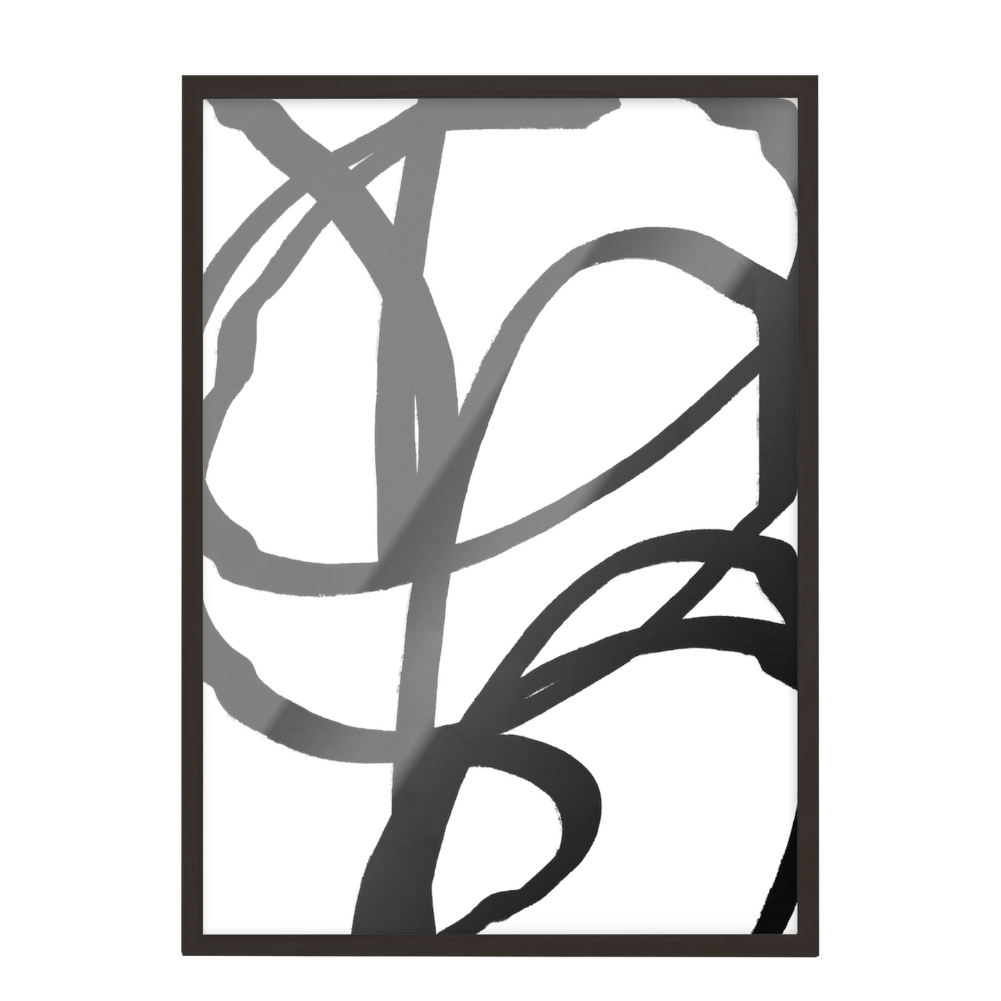 Conjunto de grabados modernos en blanco y negro formas abstractas 51
